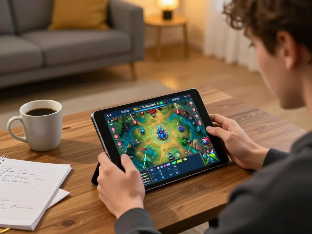 Engaging scene with a player strategizing on DN888, showcasing online casino gameplay.
