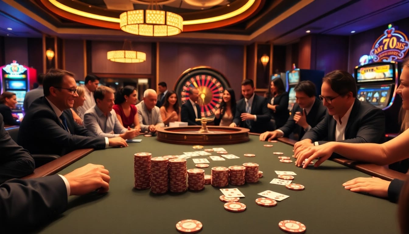 Experience thrilling moments at https://sc88.today/ with an elegant poker game scene featuring luxury casino elements.