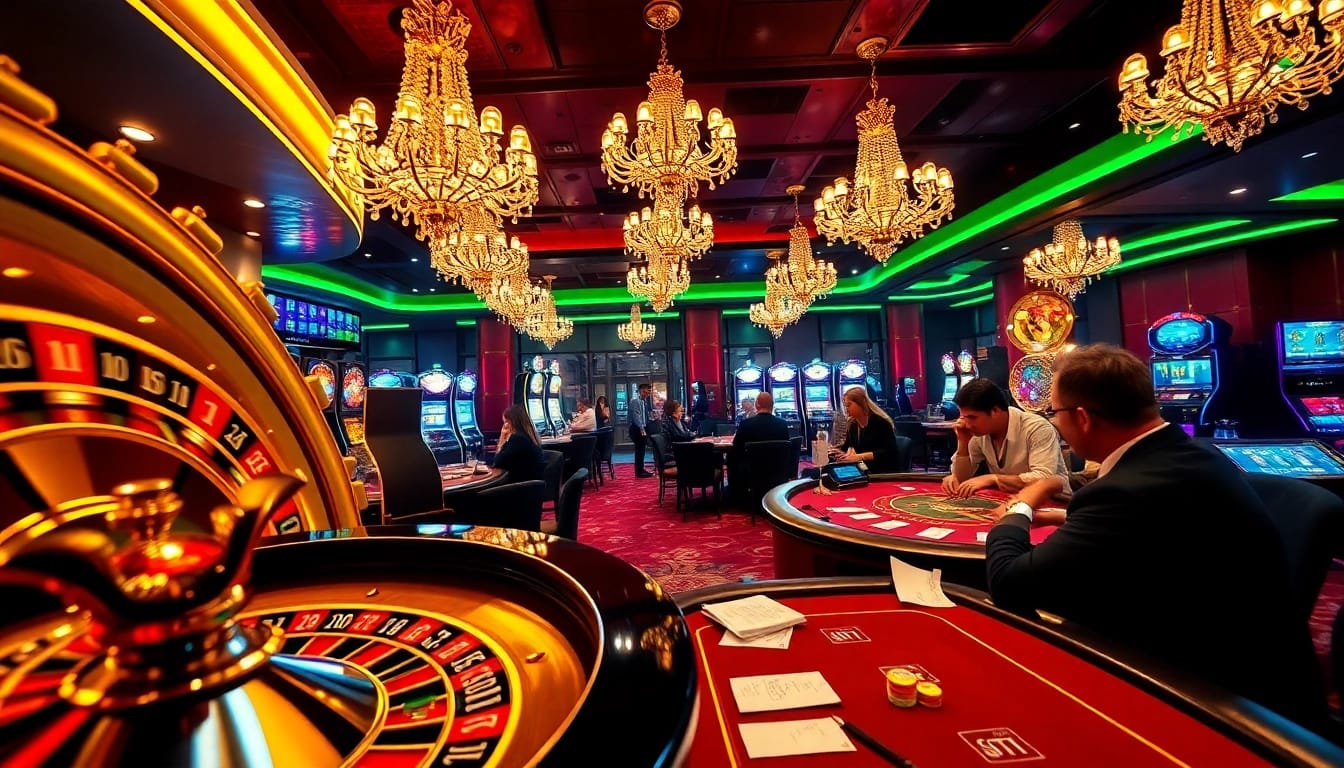 Experience the thrill of tk88 at a vibrant casino with roulette and poker.