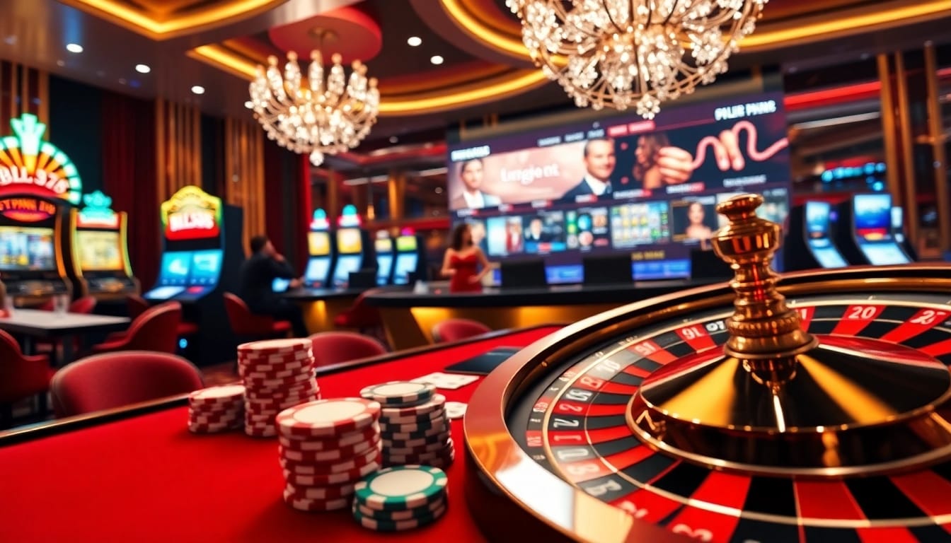 Engage in thrilling gameplay at BL555 online casino, showcasing poker chips and a roulette wheel in action.