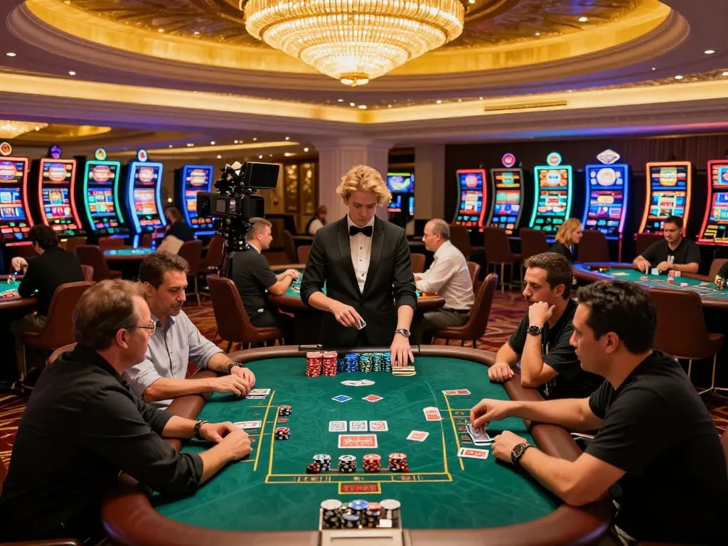 sun win players enjoying dynamic blackjack gameplay in a luxurious casino environment