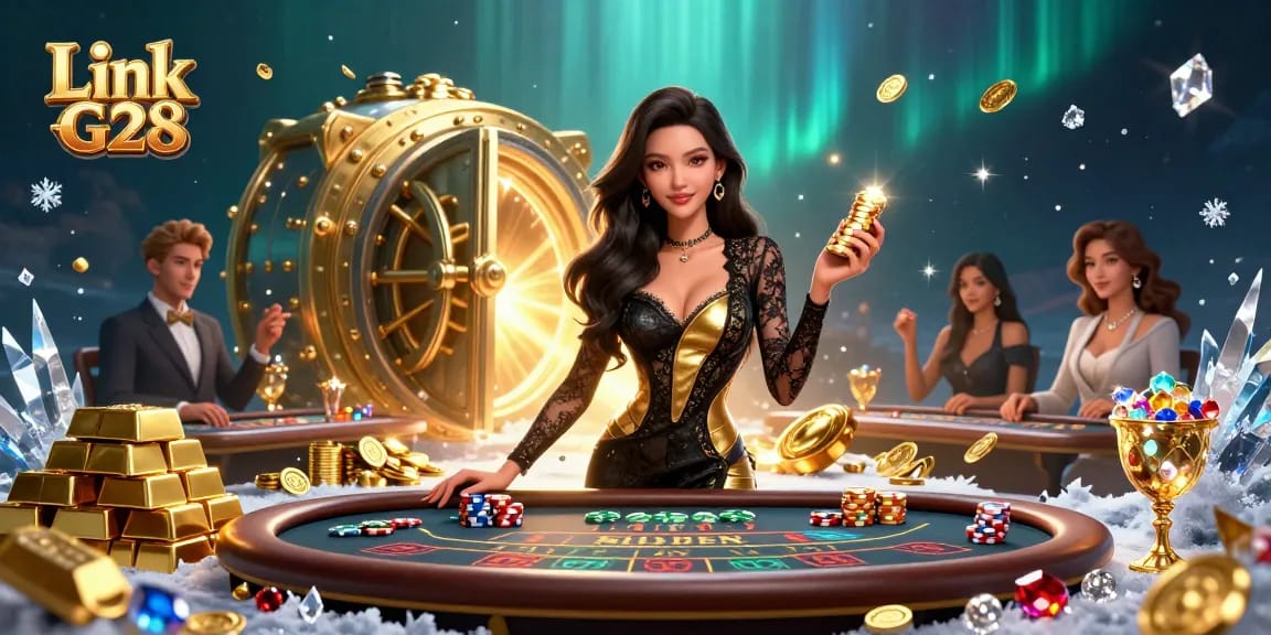 Experience the excitement of Link G28 with a glamorous player at a VIP baccarat table.