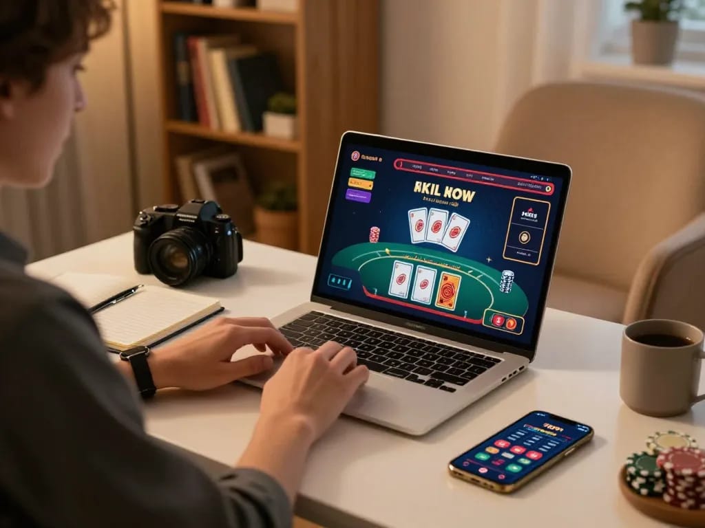 Player engaging in an online sunwin casino game session, showcasing strategy and excitement.