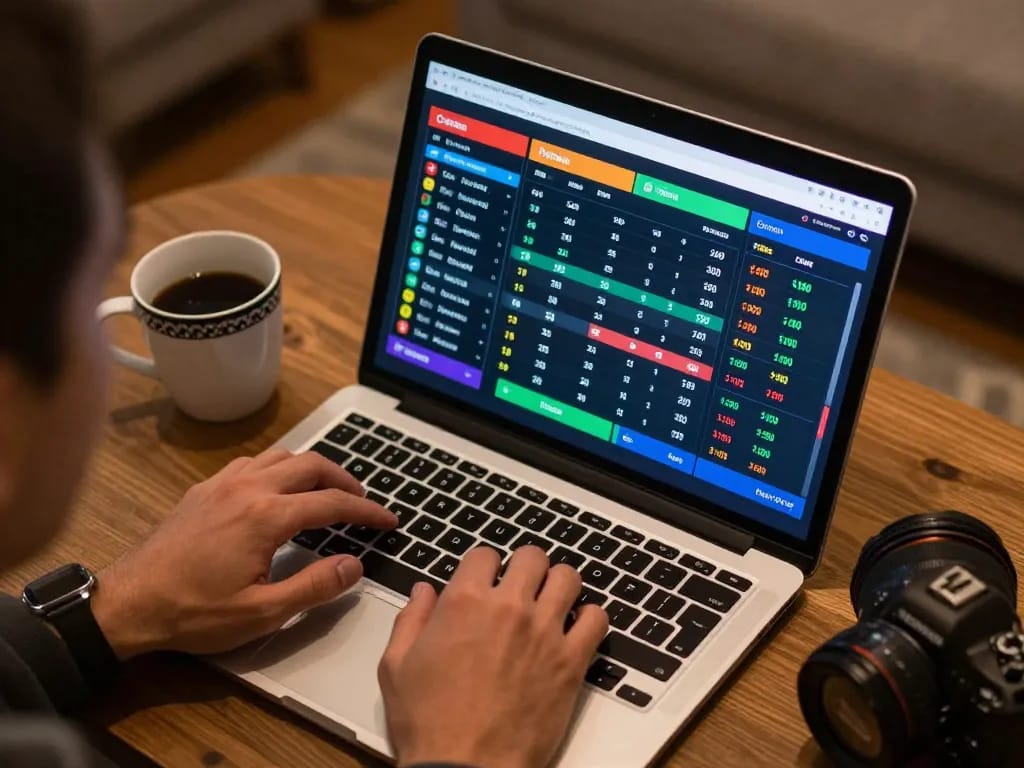 Person placing a bet on 98win with an online sports betting interface displayed clearly.