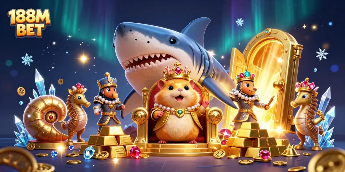 Experience the thrill of winning with 188M BET through this dynamic casino-themed 3D illustration.
