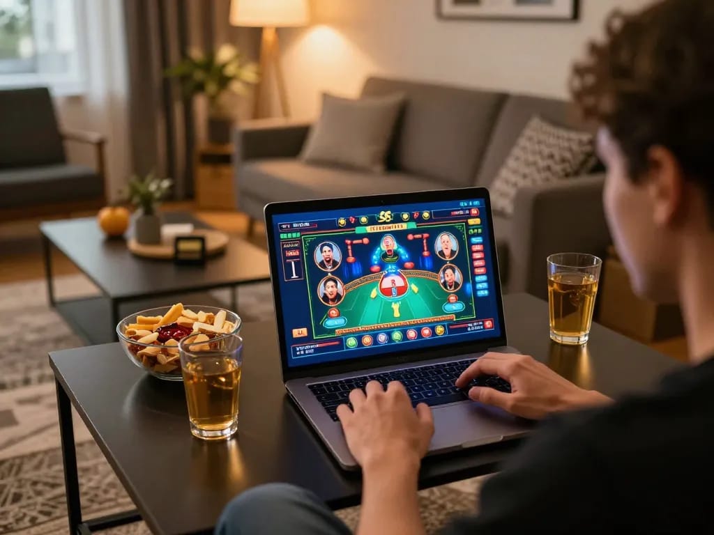 Experience thrilling online gameplay with Fly88 as players strategize and engage in casino games from home