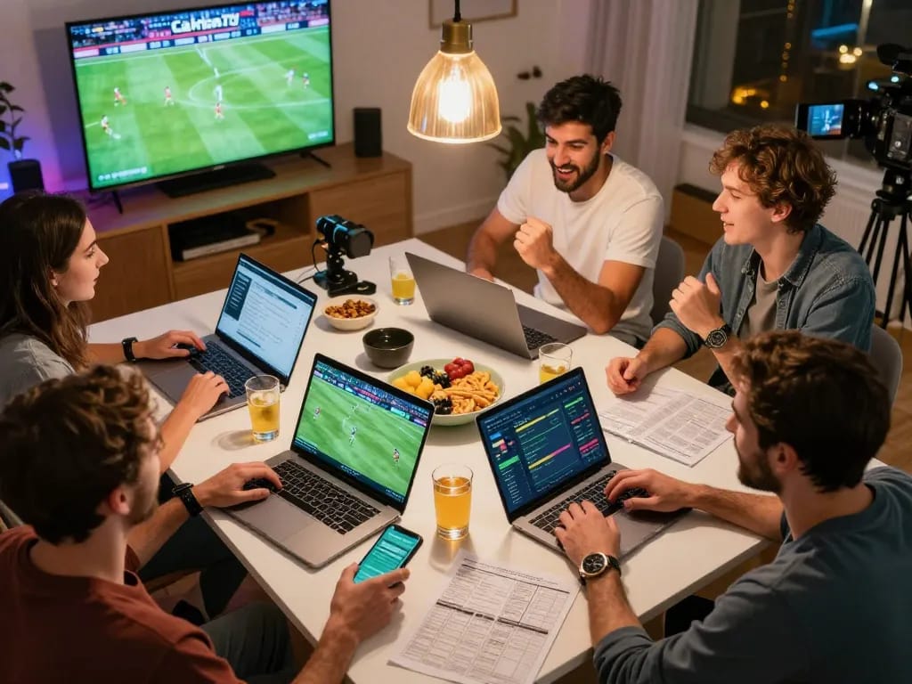 CakhiaTV enhances sports betting excitement as friends engage in live betting during soccer matches