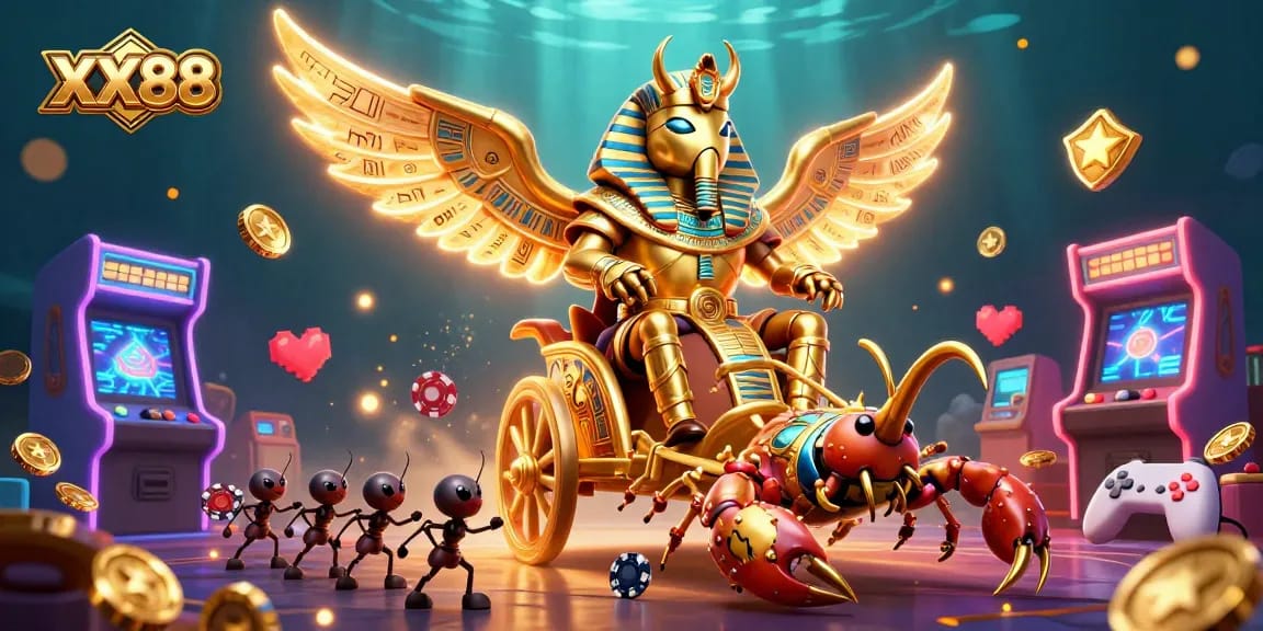 Experience exhilarating gameplay at XX88 with vibrant characters and dynamic casino elements.