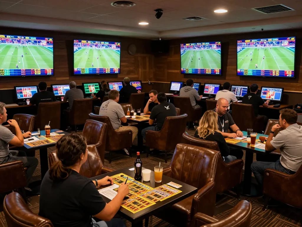 Follow the excitement of ผลบอลวันนี้ as players engage in sports betting with live events displayed.