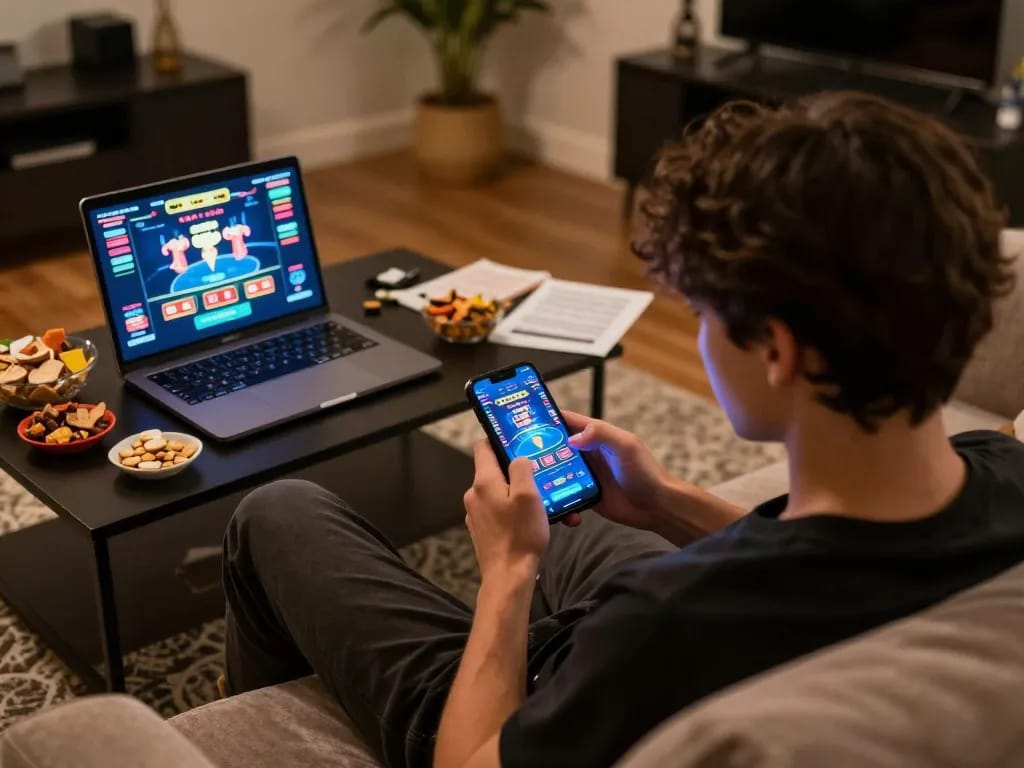 mb66 players engaging in thrilling mobile gaming session with vibrant app visuals