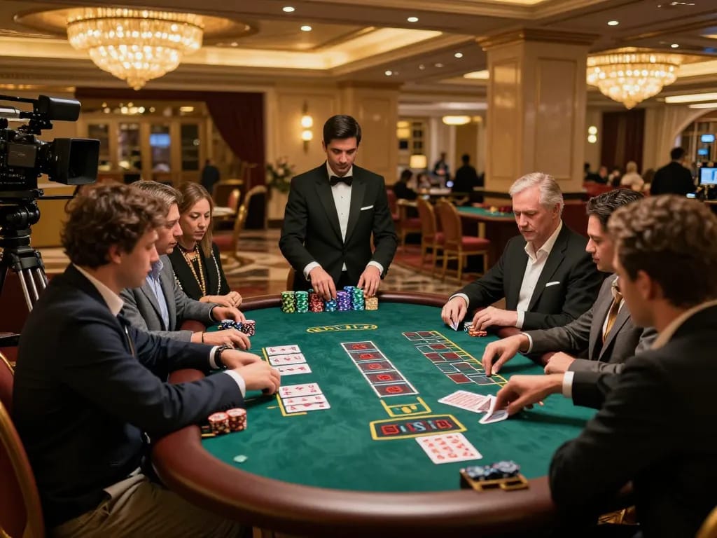 Experience thrilling blackjack at CakhiaTV's live action gaming table with engaged players and expert dealers.