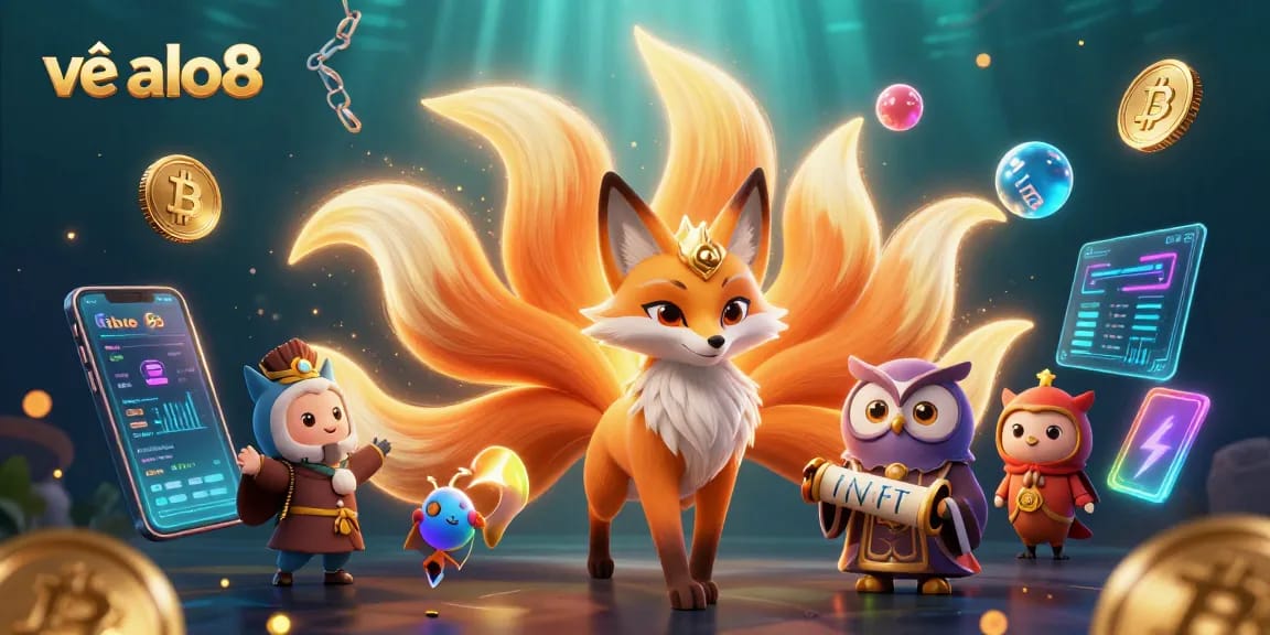 Experience winning strategies and exciting gameplay with về alo8 in a vibrant casino-themed 3D illustration.