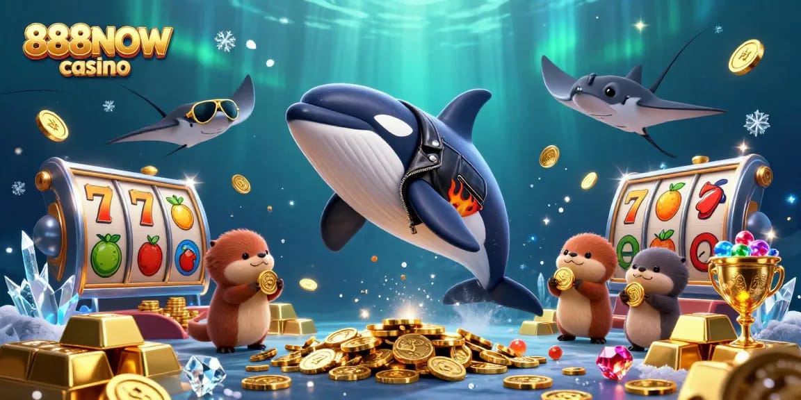 Play thrilling games at 888NOW casino with an exciting underwater scene featuring magical creatures.