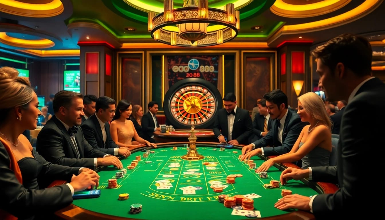 Experience the thrill of go88 poker gaming with vibrant chips and an exciting atmosphere.