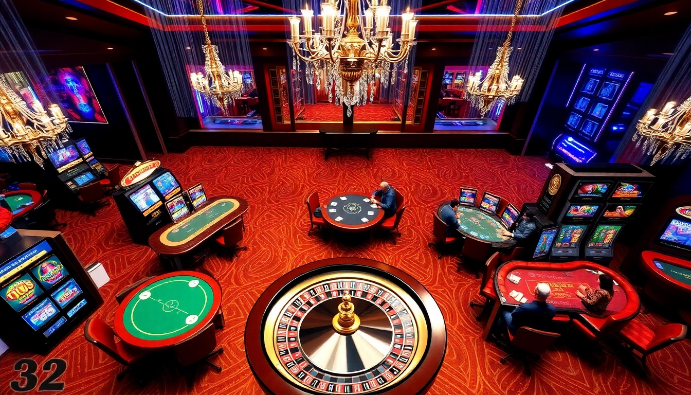 Experience thrilling gaming at B52Club with vibrant tables and luxury atmosphere.