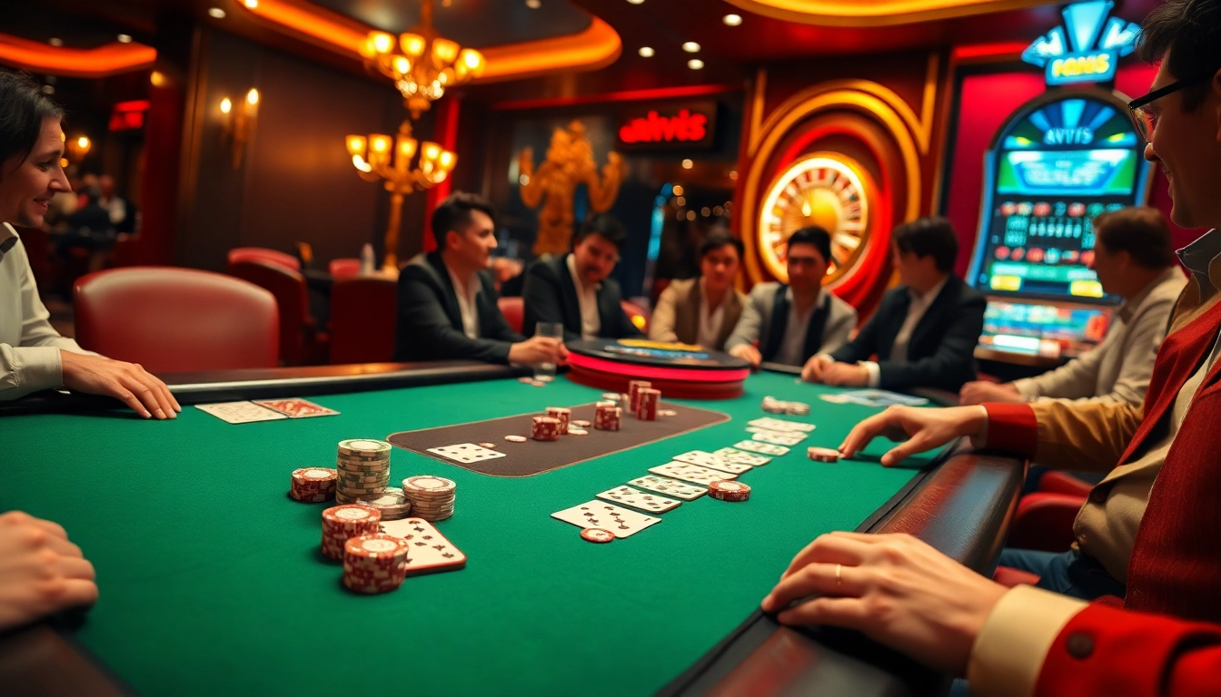 Poker enthusiasts engaging at a high-stakes table, highlighting the hidden wiki for secure links.