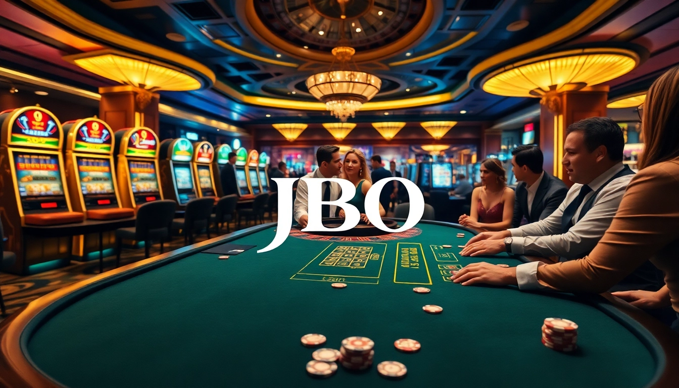 Experience excitement at JBO's casino gaming tables with blackjack and roulette action.