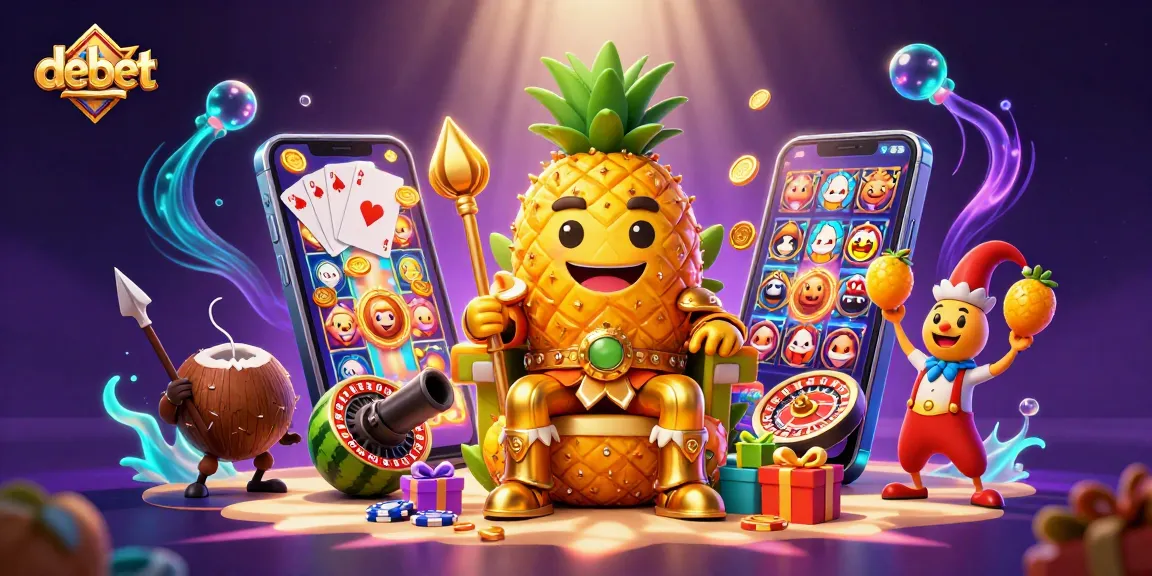 Engage in the exciting debet gaming scene filled with vibrant casino characters and dynamic elements.