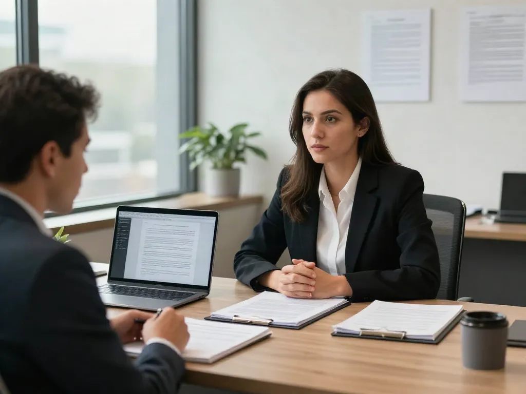 Marietta DUI attorney consulting with a client in a modern office setting, fostering trust and communication.
