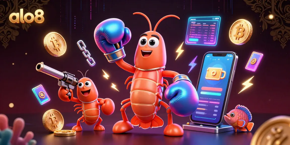 Win big with alo8 as a mantis shrimp champion battles alongside its pistol shrimp sidekick in a dazzling casino world!