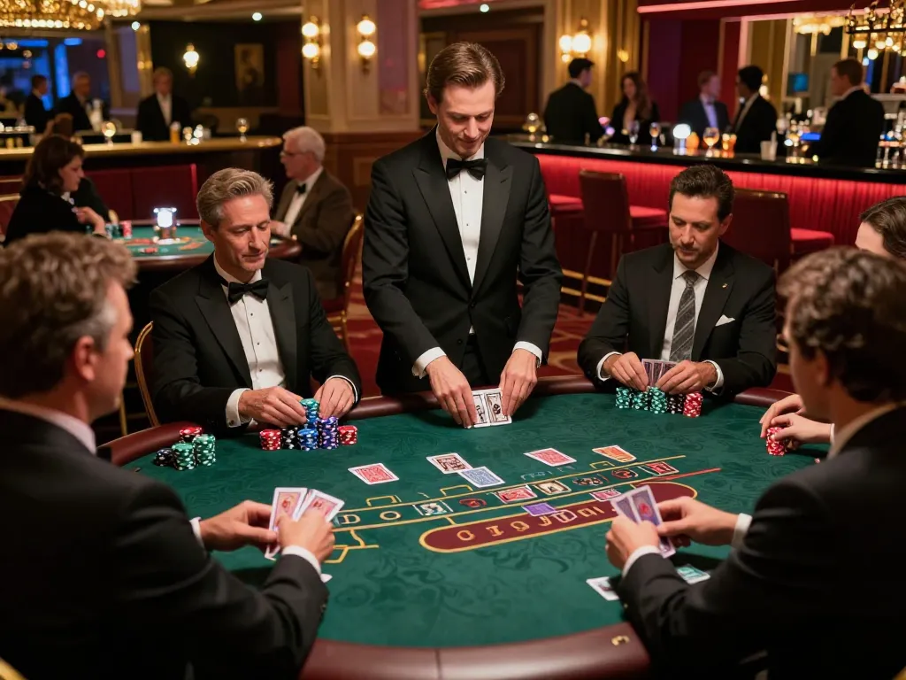 Players enjoying a thrilling blackjack game at hoiquantvhd casino, showcasing dynamic betting actions.