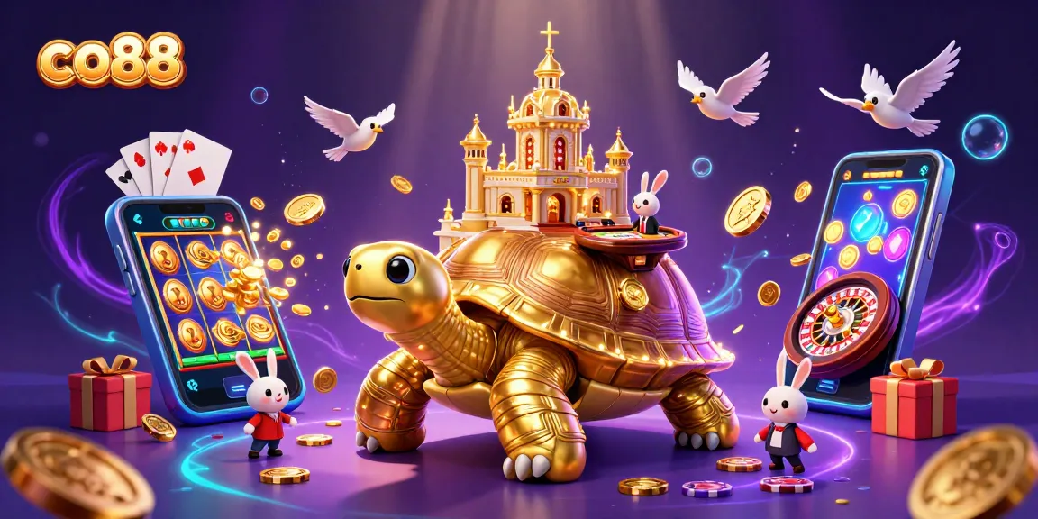 Engage with co88's thrilling casino experience featuring vibrant games and gold coins.