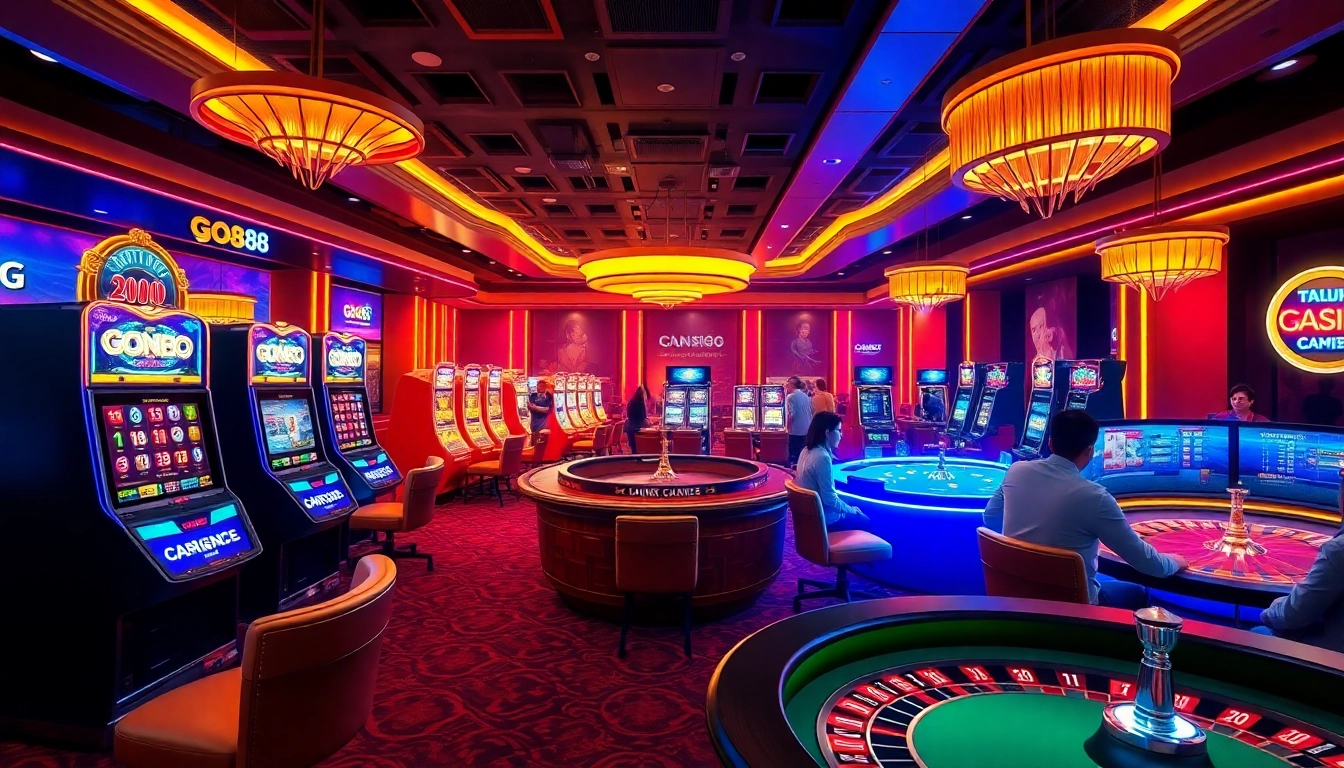 Experience the excitement of online gambling at https://go888.jp.net/, featuring vibrant slot machines and engaging casino tables.