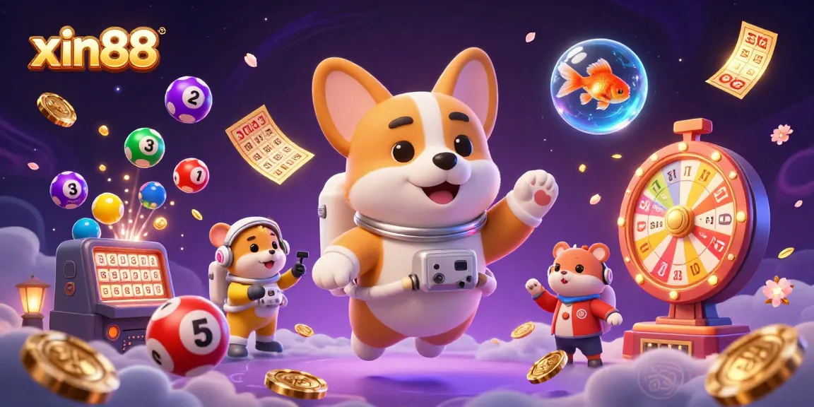 Experience fun with xin88 as a floating astronaut corgi leads the casino scene!