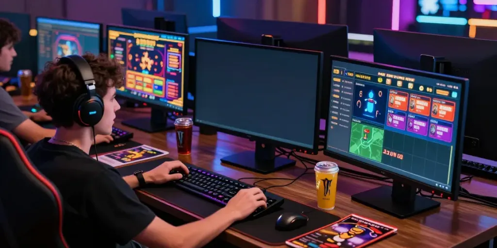 Exciting gaming setup showcasing 11bet online casino games.