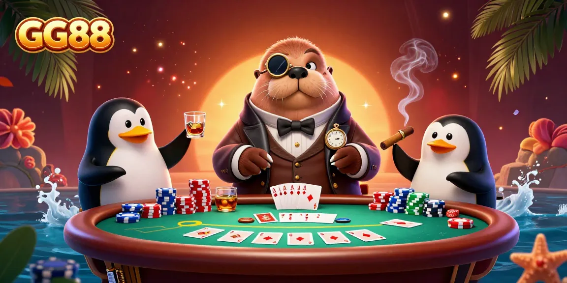 GG88 players enjoying an underwater poker game with vibrant elements and rich graphics.