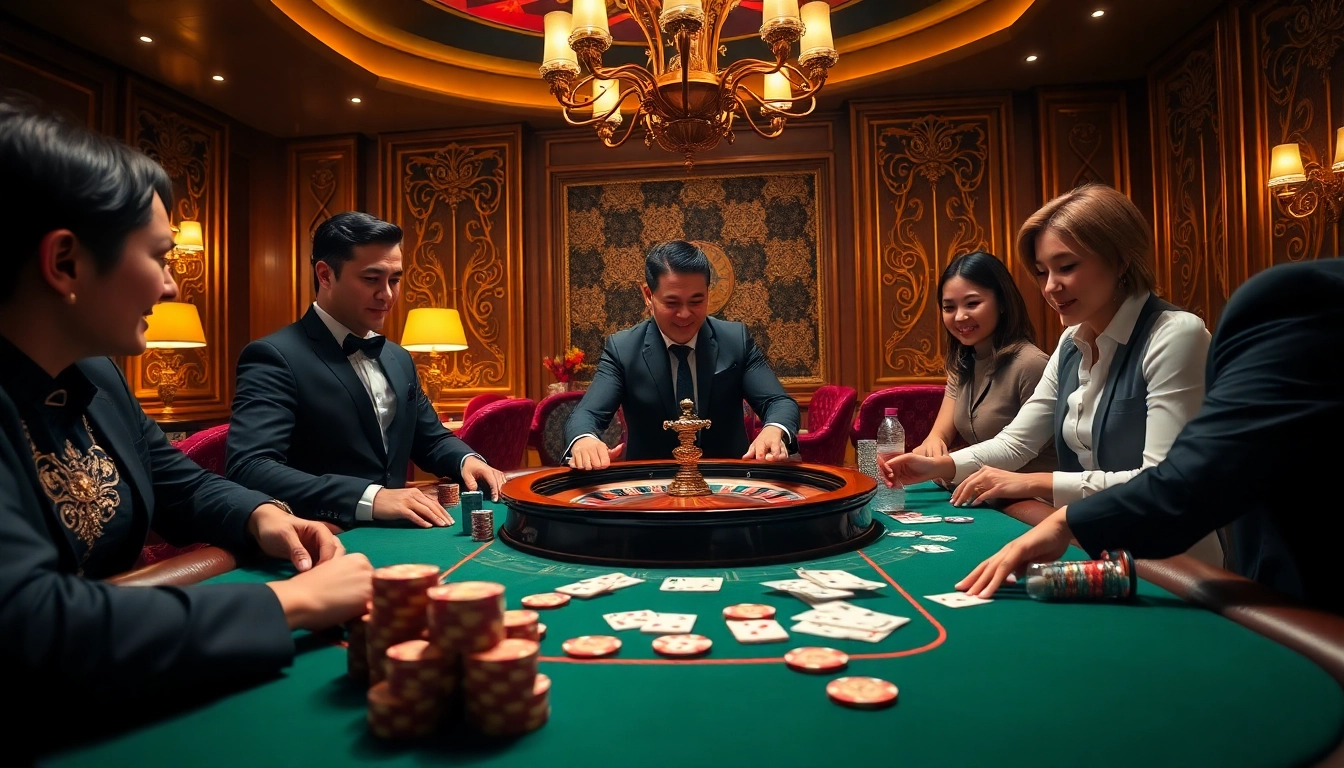 Experience high-stakes gameplay at https://w88.rocks/ with professional poker chips and intense players.