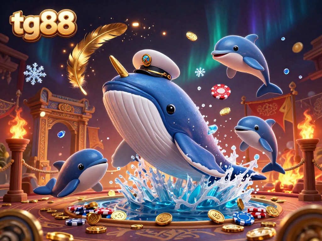 Experience thrilling gambling at tg88 with giant whale, poker dolphins, and golden treasures