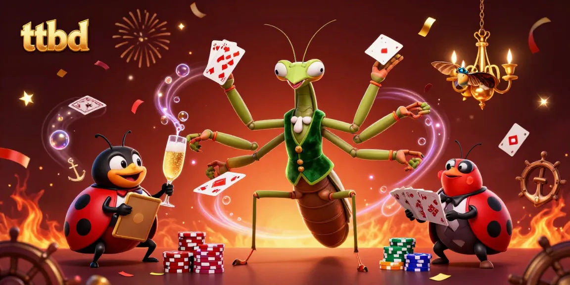 Engage with ttbd through a vibrant online casino scene featuring dynamic gambling action, colorful characters, and rich details.