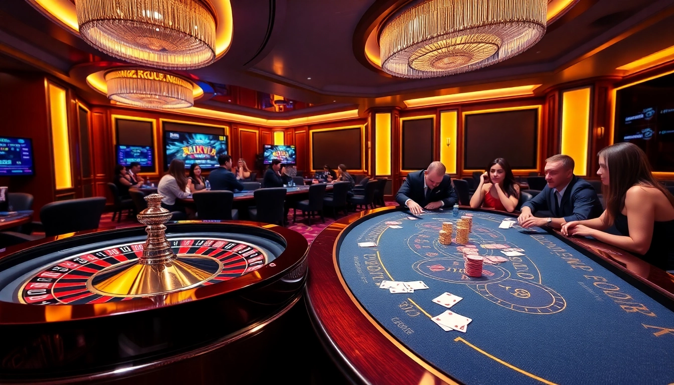 Rikvip online casino interface showcasing players engaged in high-stakes gambling action.