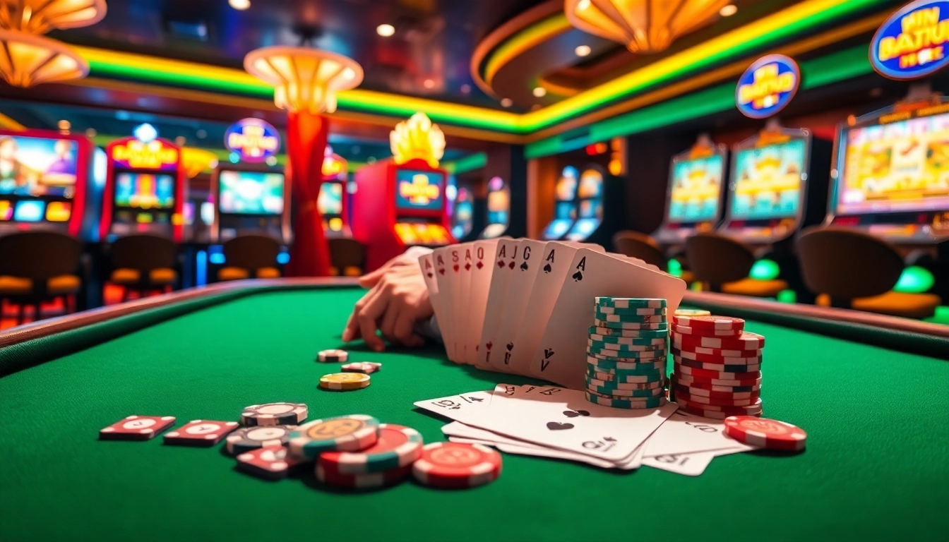 Experience thrilling gameplay at https://sin88.app/ with vibrant casino tables and gaming excitement.