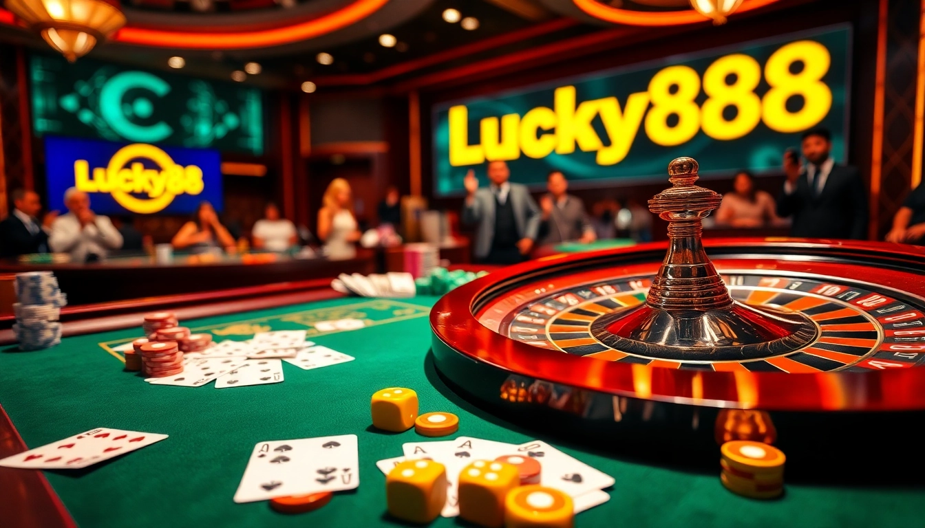 Experience thrilling gameplay at lucky88 with vibrant roulette and poker action.