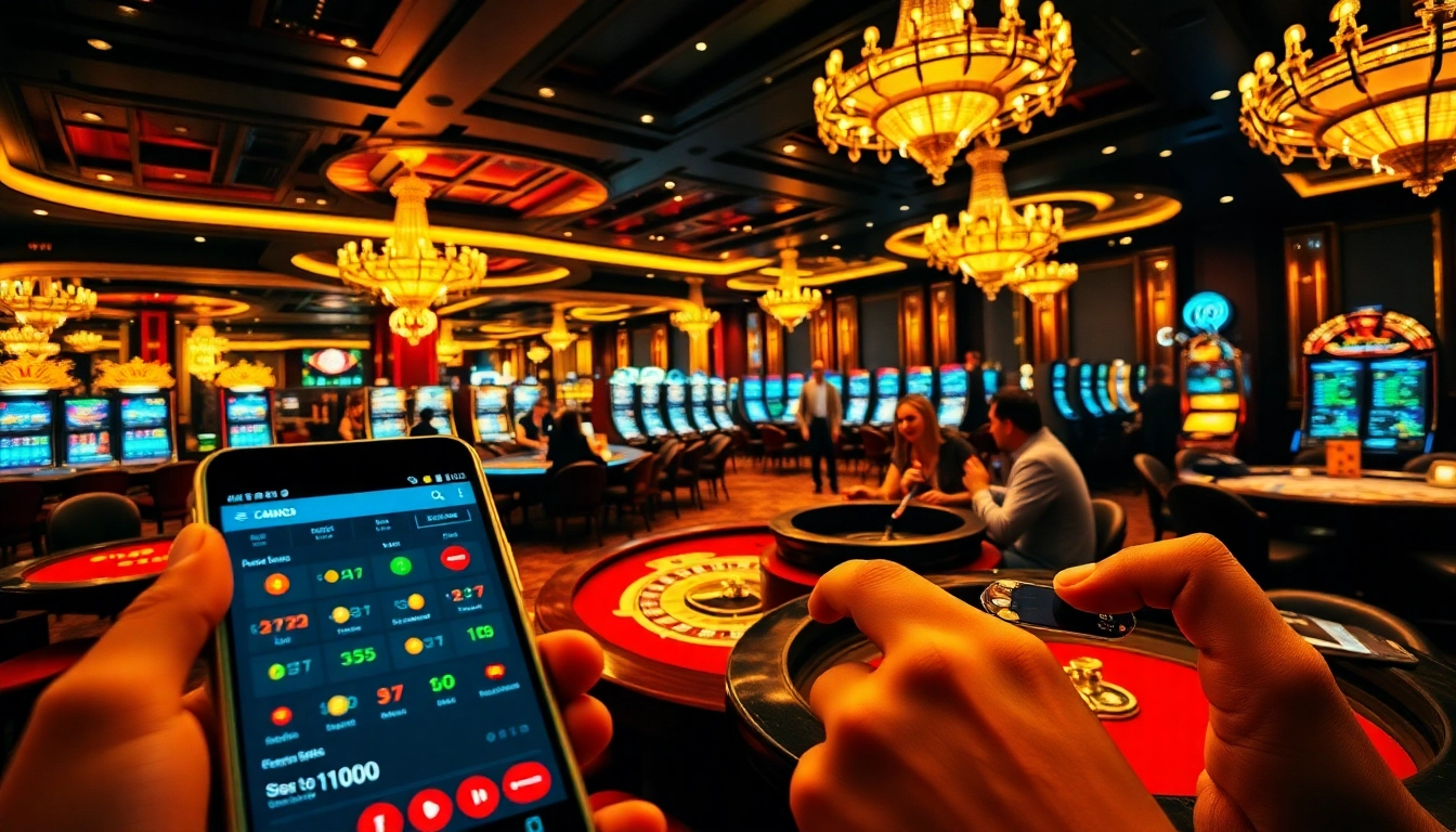 Go8 casino players enjoying poker and roulette in a luxurious gambling environment.