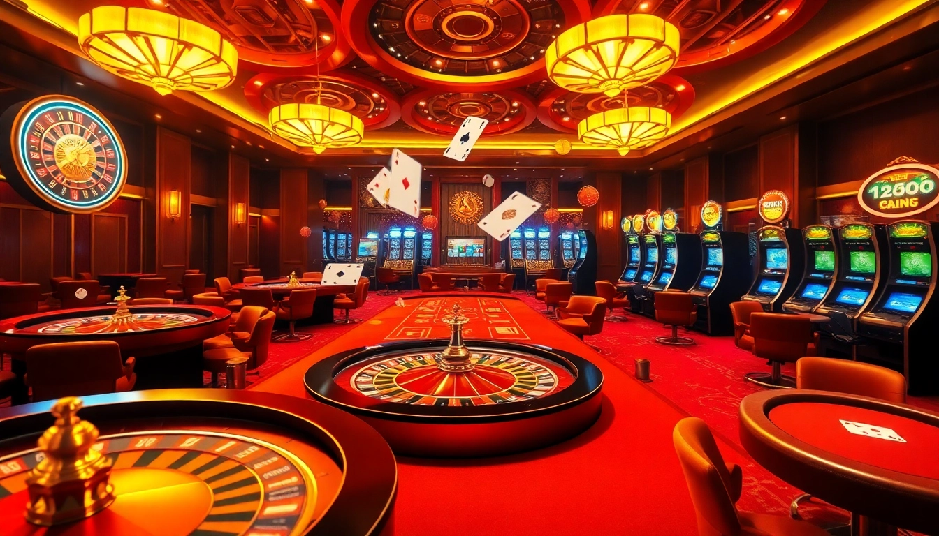 Experience thrilling gameplay at 123b.ing with vibrant casino elements showcased in an exciting scene.