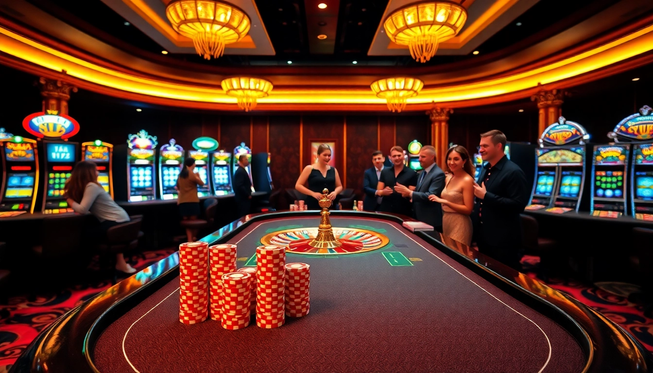 Experience thrilling gameplay at Sunwin's luxurious casino table, featuring vibrant chips and an exciting roulette wheel.