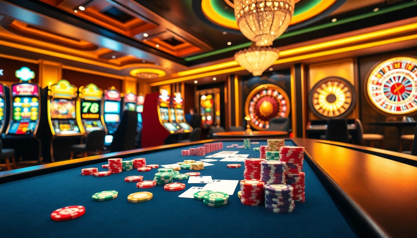 Celebrate wins at https://88aa1.org/ with a vibrant casino scene featuring poker, roulette, and slot machines.