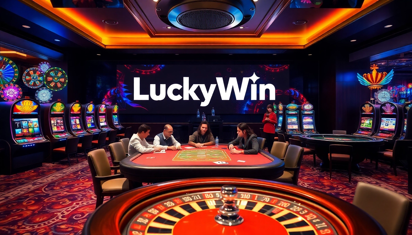 Celebrate big wins at LuckyWin with engaging poker tables and vibrant slot machines.