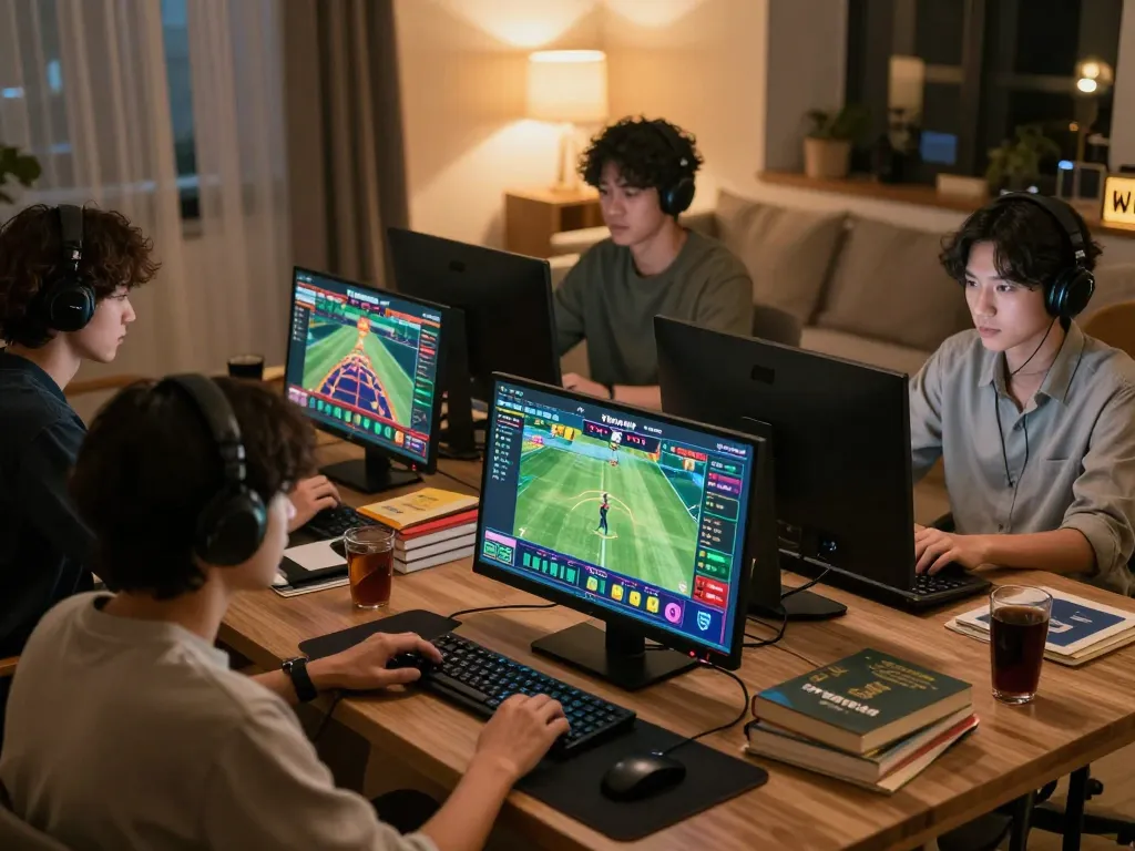 Players engaging with the Vipwin gaming app from home, showcasing their exciting online gaming experience.