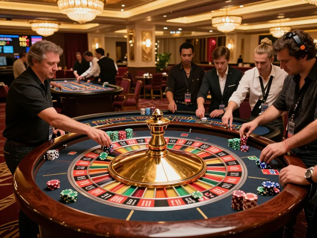 Players betting on the roulette table at XX88 casino, capturing the excitement of gaming.