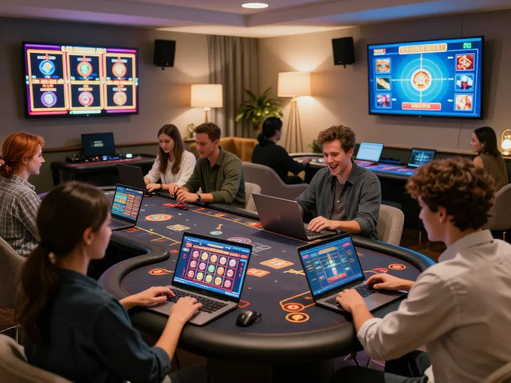 Players enjoying their gaming experience at home using the 8EEE casino app.