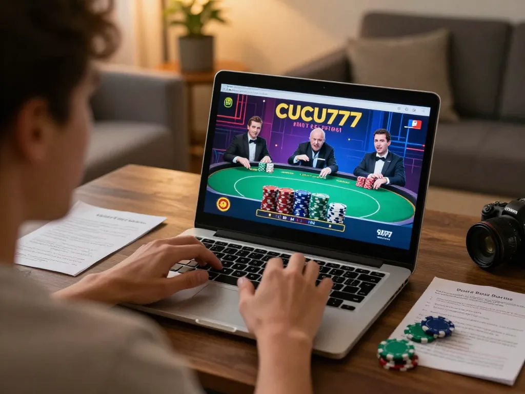 Exciting moment on the CUCU777 platform as players engage in online poker at home.