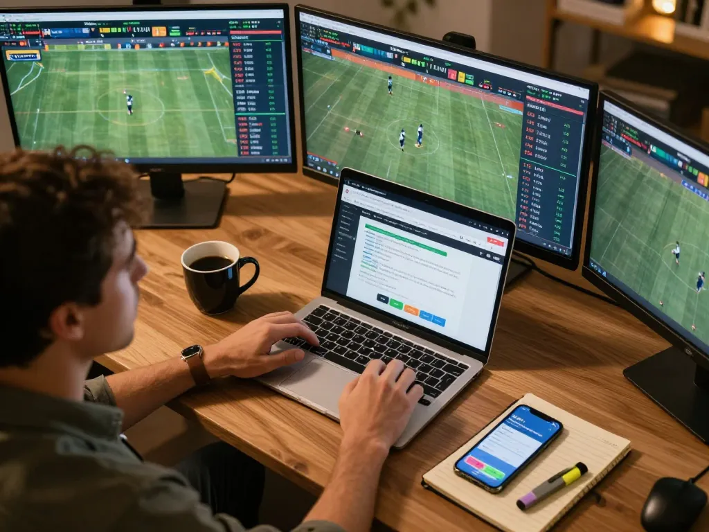 Engaging in sports betting on winwin platform with live match stats and odds displayed