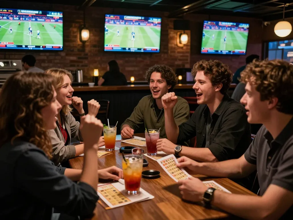 Exciting sports betting atmosphere where patrons engage in strategic discussions at the hit-club.